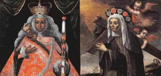 Virgen de la Candelaria y Sor Catalina de San Mateo